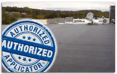 Authorized flat-roof applicator mark published by Ace Exterior Solutions